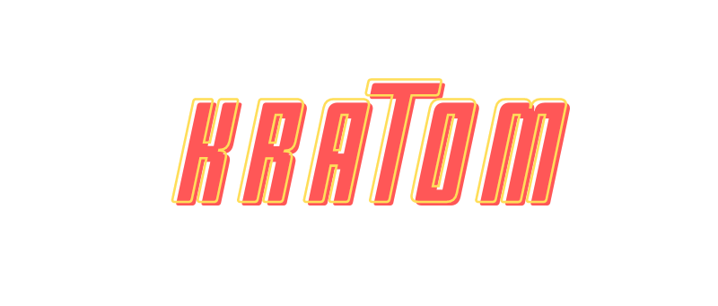 The image shows the word "Kratom" in bold, red letters with a yellow outline on a white background, highlighting the offerings at Vape World GA.